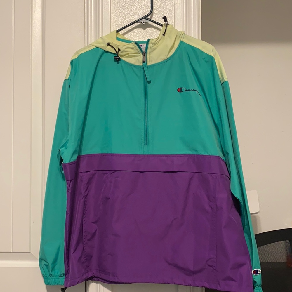 NWOT Champions hooded packable jacket